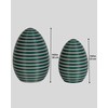 AcubycArt Large Decorative Easter Eggs (Set of 2) (Green/Grey)