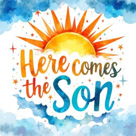 Here Comes the Son: Baby Boy Shower Guest Book: Sunshine-Themed Keepsake Baby Shower Sign-In Book with 100 Guest Spaces, Gift Log, Photo Memory Pages ... Book for Boys, Girls & Gender Neutral Showers