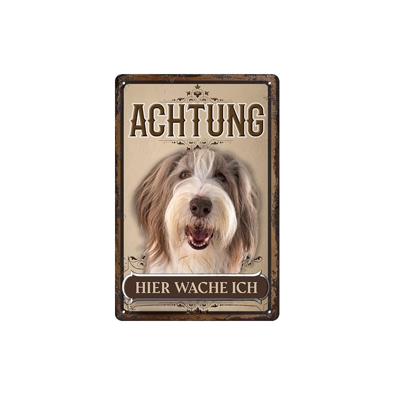 30 x 20 cm Weatherproof Dog Tin Sign, Warning Notice,