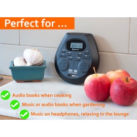 Denver DMP-395B Portable CD player CD, CD-R, CD-RW, MP3 incl. speaker box Black