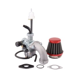 WOOSTAR PZ22 Carburetor 22mm with Air Filter and Intake Manifold Pipe Replacement for 4 Stroke 110cc 125cc Dirt Pit Bike ATV Quad Monkey Scooter Go Kart Red