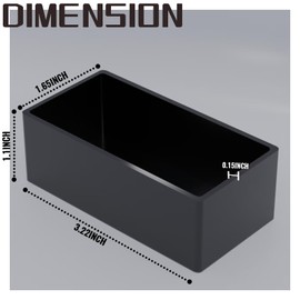 Rectangle Chair Leg Floor Frotectors,2x4 Wood Post End Cap Leg Cover 1.5”x 3.5“Post caps (1-1/2" x 3-1/2") Rubber Floor Protector,Non-Slip Plastic Tubing End Cap