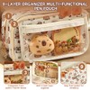 Capybara Pencil Case with 9 Compartments, 37 Pieces Capybara Stationery