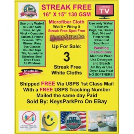 Streak Free Cloth 3 Streak Free MicroFiber Cleaning Cloths FREE! 1st Class Mail Made in Germany!
