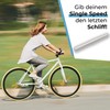 LOEVELOSI SingleSpeed Handlebar Flat White 38 cm Short Aluminium Flatbar