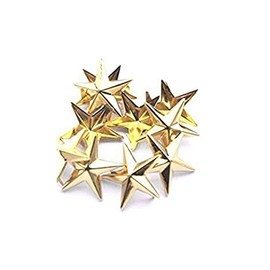 DIY Metal Star Studs Claw Nailhead Punk Rivets 50 Pcs (15MM, Gold)
