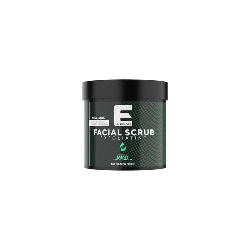 Exfoliante facial natural E Elegance de 9 oz con menta