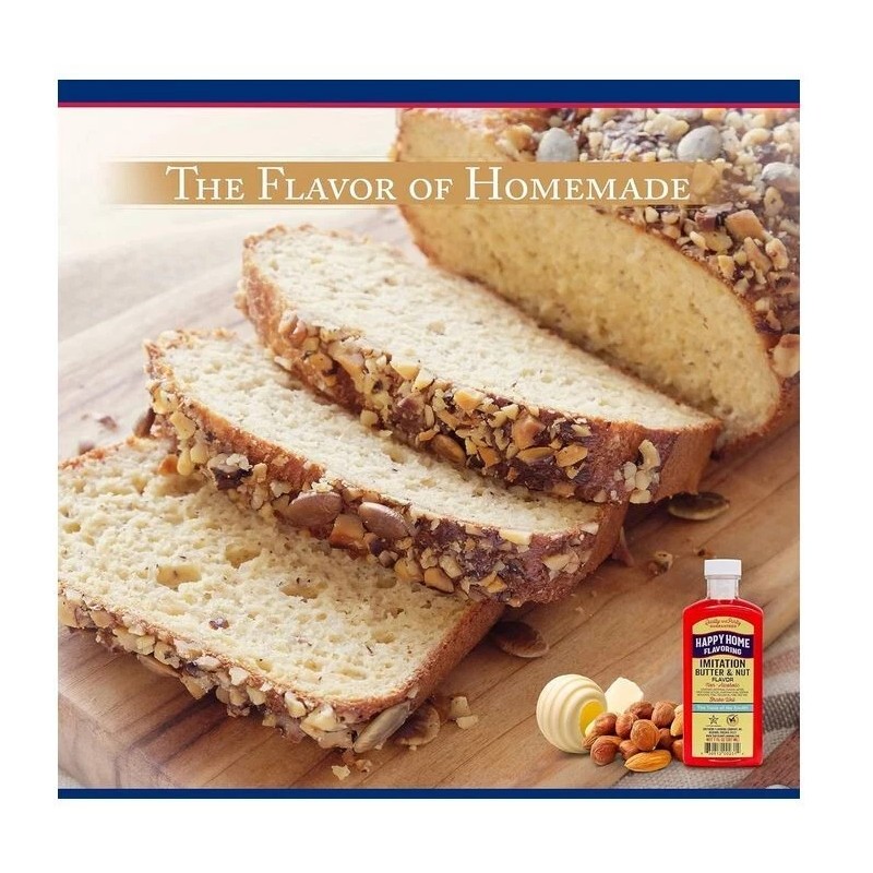 Happy Home Imitation Butter & Nut Flavoring, Non-Alcoholic, Certified Kosher,
