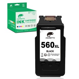 COLORETTO PG-560XL Black for Canon 560 XL for TS5350 TS5350a TS5350i TS5351 TS5351a TS5351i TS5352 TS5352a TS5352i TS5353i TS7450a TS7450i TS7451 TS7451a TS7451i Printer Ink Cartridge Replacement