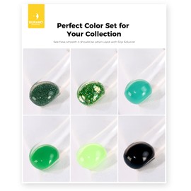 BURANO Poly Extension Gel Nail Kit, 6 Colours Nail Poly Nails Builder Gel Set for Beginners / Professional Use, Poly Nail Gel Kits DIY Starter Kit (Green)