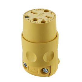 Leviton 615CV 15 Amp, 250 Volt, Cord Outlet, Yellow