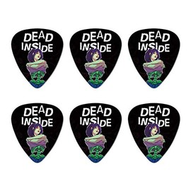 Dead Inside Girl with Exposed Skeleton Bones Novelty Guitar Picks Medium Gauge - Set of 6