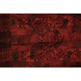 Red/Rust Guatemalan Huipile Throw Blanket