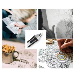 Artme Electric Eraser (22pcs Refills Included) - Round, Rubber & Plastic - Black & Grey - for Artists, Architects, Engineers & Students