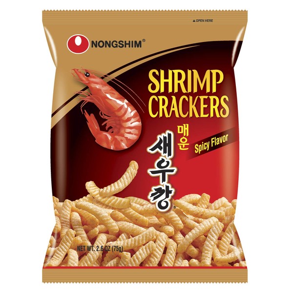 Nongshim Snacks, Spicy Shrimp Crackers, 2.64 Ounce (Pack of 12)