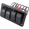 Amarine Made 12V 4 Gang Rocker Switch Panel Toggle Switch