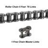 uxcell #60/12A-1 Roller Chain 5 Feet 3/4" Pitch Carbon Steel