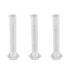 Othmro 100ml Measuring Cylinder, 3pcs Plastic Cylinders, Liquid Trial Tube