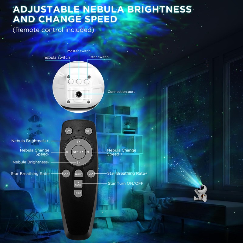 Astronaut Galaxy Projector Starry Night Light Projector, Astronaut Light Projector