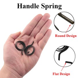 SagaSave FW-MSDNH Round Door Handle Spring Torsion Return Spring 30mm ID Door Handle Internal Repair Replacement Door Handles Twisted Spring Gray