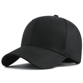 ISWMM Large Head Hat Sport XXL Oversize Baseball Cap Big Head Hat Plus 23.6 - 25.5 Inches (60-65 cm), black