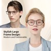 Large Frame Folding Reading Glasses for Women and Men Blue