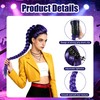 MORTICIA Long Purple Braided Ponytail Hair Accessory, 29 in Clip-On