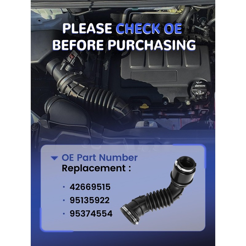 Air Intake Hose with Stainless Steel Clamps for Encore Trax