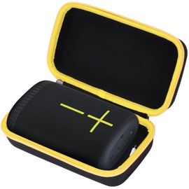 Lebakort Storage Case Compatible with Ultimate Ears UE EVERBOOM Wireless Bluetooth Portable Speaker (Black + Yellow Case)