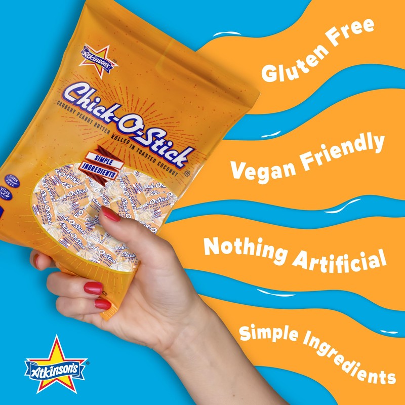 Chick o stick Mini Bite Size Coconut Butter Candy, Crunchy