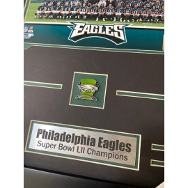 Philadelphia Eagle Champions LII Custom Frame  Kit -  Double Mat Vertical 8x10