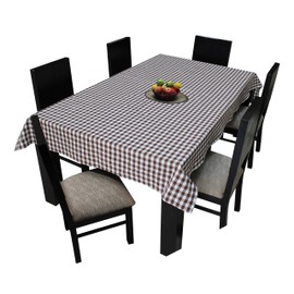 Airwill, 100% Cotton Yarn-Dyed Multicolor Checks with 6/8 Seater Tablecloth, Sized 140cm Width and 180cm Length, Pack of 1 Piece