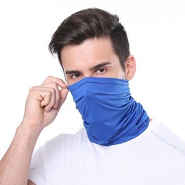 Plain Multi-Scarf Face Sun Shield for Sports Black Mask 3ea