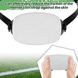 rockible Football Chin Pad Sorft and Comfortable Chin Strap Cover Football Chin Cover for Football Game Riding Skating-White
