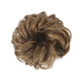 ASUITOFK Messy Bun Hair Piece Thick Updo Scrunchies Synthetic Hair Extensions Ponytail Hair Wig Hairpiece Dark Blonde