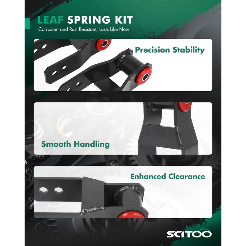 SCITOO Kits Shackle Adjustable 1-2" Rear Leveling Kit Compatible With