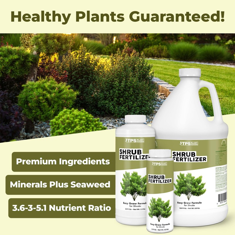 Shrub Fertilizer, Complete Liquid Shrub Plant Food, 1 Gallon (128