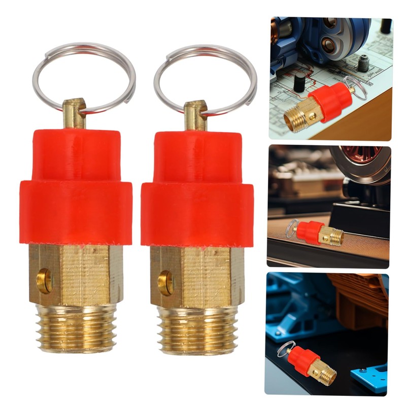 CHILDWEET 1/4'' Air Compressor Pressure Relief Safety Valve Kit Brass