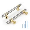 Rergy Cabinet Handles Drawer Pulls and Knobs, 10Pack Brushed Nickel
