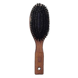 nippes Solingen Pneumatic Brush for Fine or Sensitive Hair | Horsehair/Nylon Blend | Rubber Cushion Provides a Gentle, Bouncy Movement | Dark Brown Beech Handle | Large, Oval