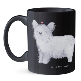 Mr. & Mrs. Panda Tasse Skye Terrier Liebe - Geschenk, bedingungslose Liebe, Teebecher, Hund, Cappuccino Tassen, treuer Begleiter, Hunderasse, klein