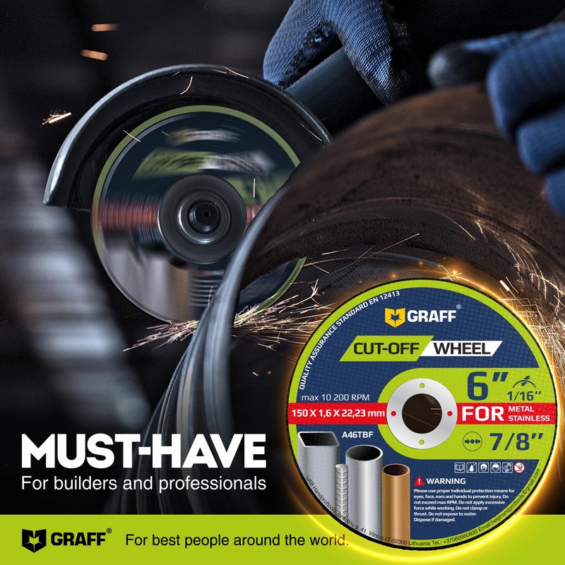 Cut Off Wheels 6 Inch Thin Metal & Stainless Steel