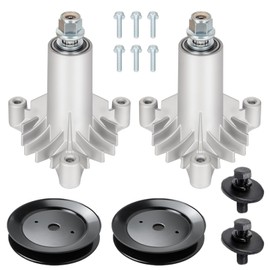Dekalaii 130794 532130794 582922301 Mower Spindle with 153535 Pulley Fit for Craftsman Poulan 38 42 inch Deck YT150 YT160 YT180 YT190 YTH130,for Craftsman LT1000 LT2000 2 Pack