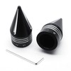 MZS Motorcycle Front Axle Nut Covers 3.6", 2008-2024 Spike Front