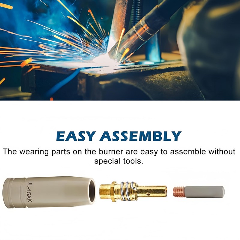 14pcs Mig Welding Nozzle Tips .035" with Non-Stick Coating; Ceramic