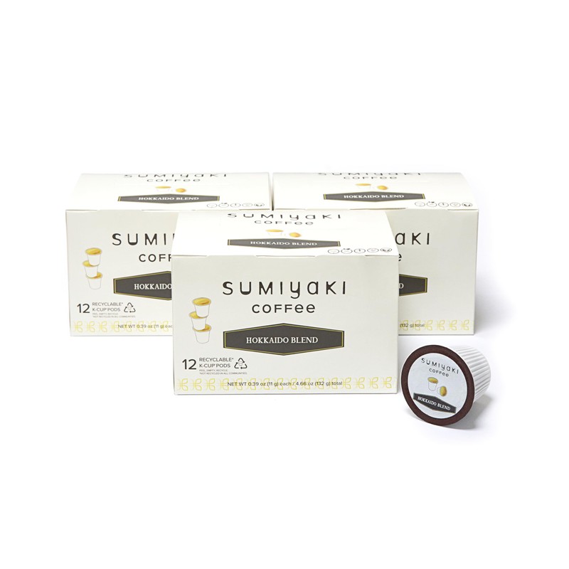 Hokkaido Sumiyaki Blend Coffee K-Cups - Smooth & Balanced, Single
