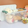 Vcansay 20 Quart Plastic Clear Storage Latch Box, Lidded Storage