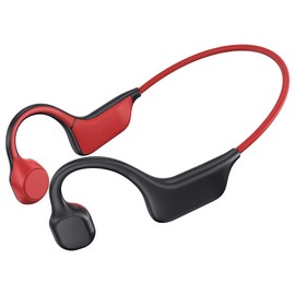 KualaLup Bone Conduction Headphones Bluetooth, Open Ear Headphones Wireless Red01