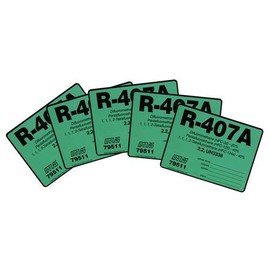 R-407A / R407A HVAC/R Labels # 79511 Color Coded Refrigerant ID (5) Labels