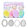 Metal Easter Four Eggs Combination Cutting Dies, 4PCS Easter 3D